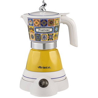 Ariete 1358 Positano Moka Aroma elektrická moka konvička 2–4 moka šálky 160 ml žlutá