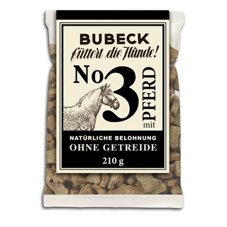 BUBECK Nr.3 Pferd - přírodní pamlsek s koňským masem bez obilovin (210g)