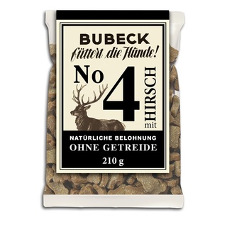 BUBECK Nr.4 Hirsch - přírodní pamlsek s jelením masem bez obilovin (210g)