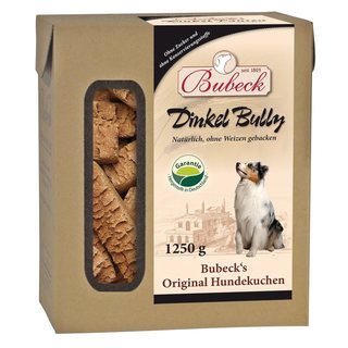 BUBECK Dinkel Bully - psí sušenky bez klasické pšenice pečené v kamenné peci z nejlepší špaldové mouky (1,25kg)
