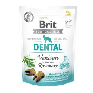 Brit Care Dog Functional Snack Dental Venison - poloměkký pamlsek z jeleního masa s rozmarýnem (150g)