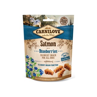 CARNILOVE Dog Crunchy Snack Salmon & Blueberries - křupavý pamlsek z lososa s borůvkami (200g)