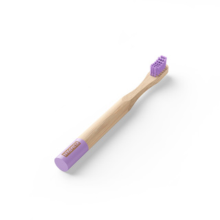 KUMPAN AS05 - fialový dětský bambusový zubní kartáček
