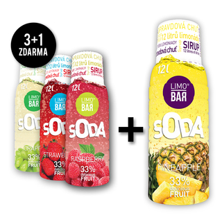 LIMOBAR sirup Summer Mix (3+1 zdarma)