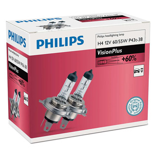 Philips H4 VisionPlus 2 ks - autožárovka