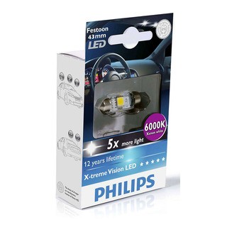 Philips Interiérová LED žárovka X-tremeVision 10,5x43 4000K (1 ks) - autožárovka