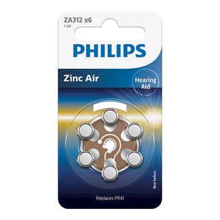 baterie do naslouchadel ZINC-AIR 6ks blistr (ZA312B6A/10, 1,4V)