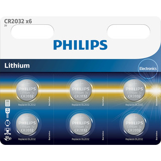 Philips baterie Lithium 6ks (CR2032P6/01B, CR2032)