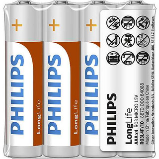Philips baterie LONGLIFE 4ks (R03L4F/10, AAA, LR3, fólie)