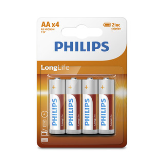 Philips baterie LongLife R6L4B 4x AA 1,5V blistr