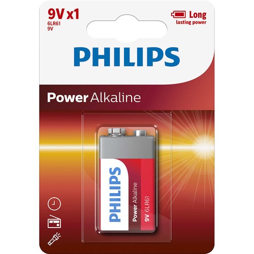 alkalická baterie POWER ALKALINE 1ks blistr (6LR61P1B/10, 9V)