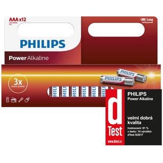 Philips baterie POWER ALKALINE 12ks blistr (LR03P12W/10, AAA)