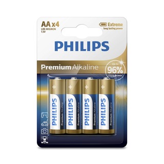 Philips baterie Premium Alkaline 4ks (LR6M4B/10, AA, LR6)