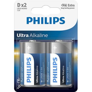 Philips baterie ULTRA ALKALINE (LR20E2B/10, 2ks)