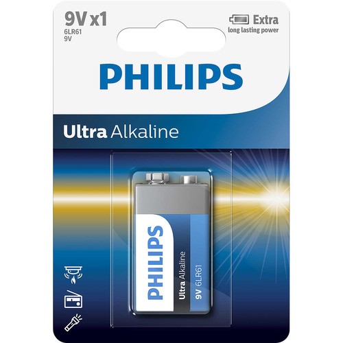 baterie ULTRA ALKALINE 1ks (6LR61E1B/10, 9V)