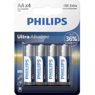 Philips baterie Ultra Alkaline 4ks (LR6E4B/10, AA, LR6)