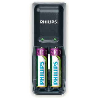 Philips mini nabíječka na tužkové baterie (SCB1290NB/12) + 2x AA NiMH 2100mAh
