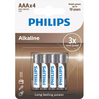 Philips baterie ENTRY ALKALINE 4ks blistr (LR03A4B/10, AAA)