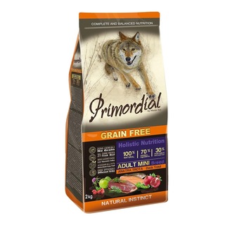 Primordial Adult Mini Adult Trout & Duck 2 kg - bezobilné granule pro dospělé psy malých plemen (pstruh a kachna)