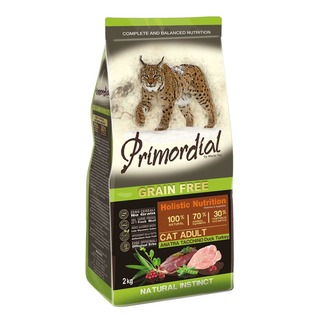 Primordial Cat Adult Duck & Turkey 2kg - bezobilné granule pro kočky (kachní a krůtí maso)