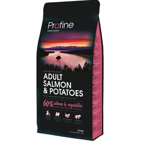 Adult Salmon & Potatoes 15 kg - přírodní kompletní krmivo pro dospělé psy (losos, brambory)