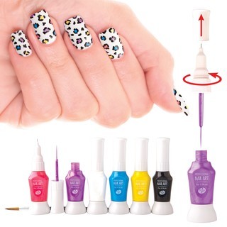 RIO NAIL ART - ORIGINAL 6 pens Sada na tvorbu jemných detailů na nehtech