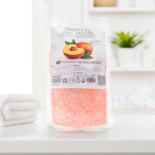 RIO PARAFFIN WAX BEADS PEACH SCENTED - náhradní růžový vosk s vůní broskve pro parafinovou lázeň 750 g