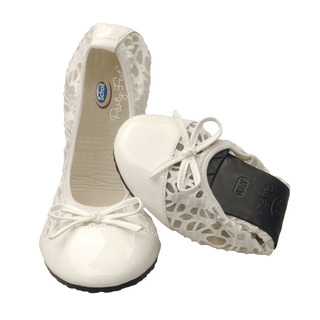 Scholl Pocket Ballerina Premium - bílé baleríny