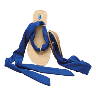 Scholl Pocket Ballerina Sandals - bílé / modré baleríny