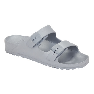 Scholl BAHIA - stříbrné zdravotní pantofle