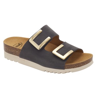 Scholl MONTEREY 2 STRAPS - antracitové zdravotní pantofle