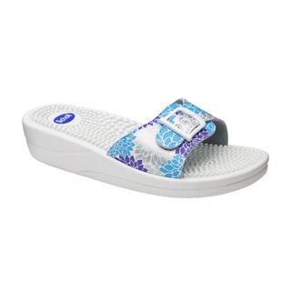Scholl NEW MASSAGE stříbrné zdravotní pantofle