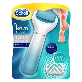 Scholl Velvet Smooth elektrický pilník na chodidla s mořskými minerály (modrý)