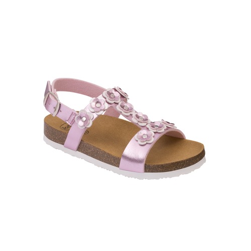 DAISY T-BAR KID růžové - dětské zdravotní sandály - EU 34