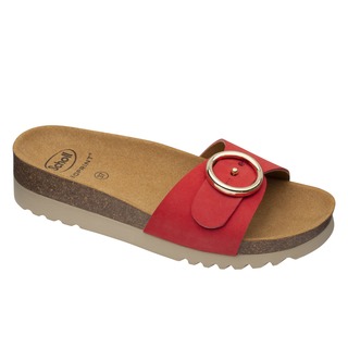 Scholl MALIBU' MULE - červené zdravotní pantofle