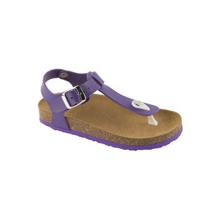 Scholl BOA VISTA KID purpurové - dětské zdravotní pantofle s páskem