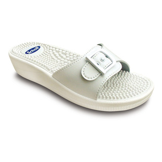 Scholl NEW MASSAGE - bílé zdravotní pantofle
