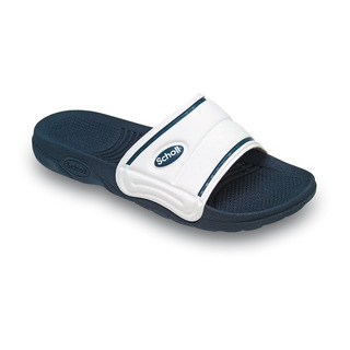Scholl PEDALO - bílé/modré zdravotní pantofle