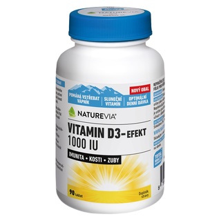 Swiss NatureVia Vitamin D3 - efekt 1000 IU (90 tablet)