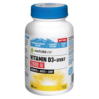 Swiss NatureVia Vitamin D3 - efekt 2000 IU (90 tablet)