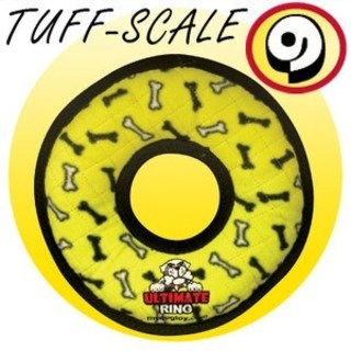 Tuffy Ultimates Ring Yellow Bones - odolná hračka pro psy