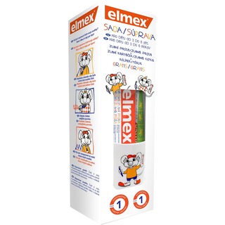 elmex Kids sada pro děti od 3 do 6 let (zubní kartáček+zubní pasta+kelímek)