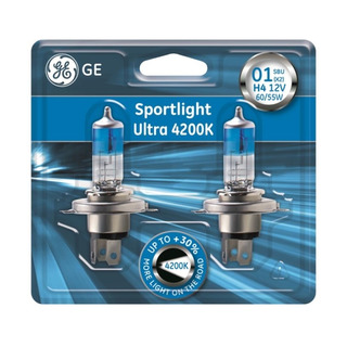 GE lighting H4 Sportlight Ultra 4200K +30% 2 ks
