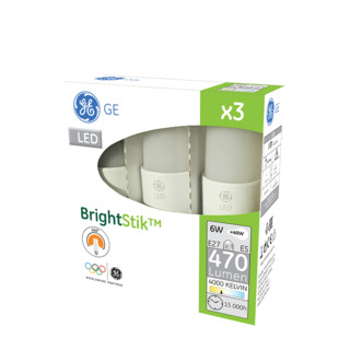 GE lighting LED žárovka E27, 6W, 3ks - neutrální bílé světlo