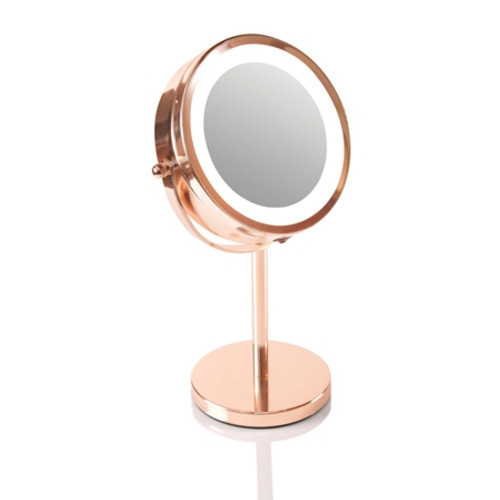 ROSE GOLD MIRROR - kosmetické zrcátko s LED osvětlením