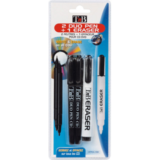 T`nB Pack of 2 CD Black Markers+ EFPCDPF02