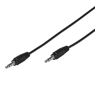 Vivanco V-35810 PBVV35CBLACK - černý audio kabel s 3.5mm konektory (1m)