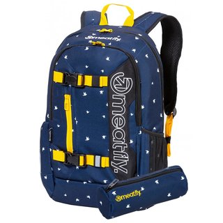 meatfly Basejumper 6 K - Birds Dark Navy - modrý batoh 22l