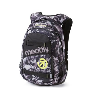 meatfly Exile 2 C - Tilt Gray Print, Black - černý batoh 22l