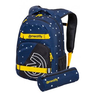 meatfly Exile Birds Dark Navy - modrý batoh 24l